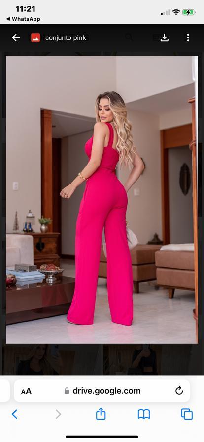 Cropped Top and Long Pants Set in Montaria Fabric