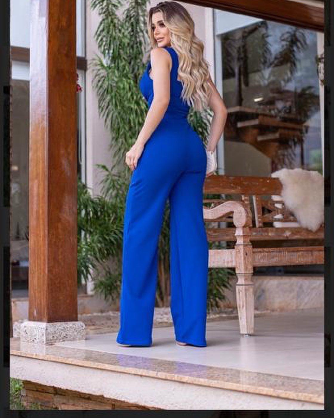 Cropped Top and Long Pants Set in Montaria Fabric