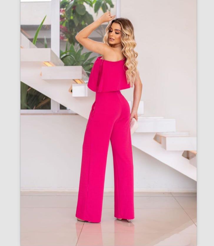 Jumpsuit with sleeveless and long pants