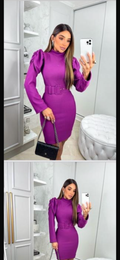 Elegant short dress made from ponte knit fabric
