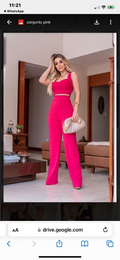 Cropped Top and Long Pants Set in Montaria Fabric